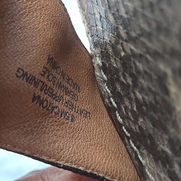 Bacio 61 Snake Print High Heels Size 8.5 Boho Bohemian - Picture 9 of 9